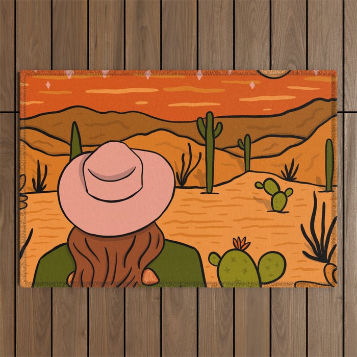 Desert Girl Outdoor Rug Gallery Image 1