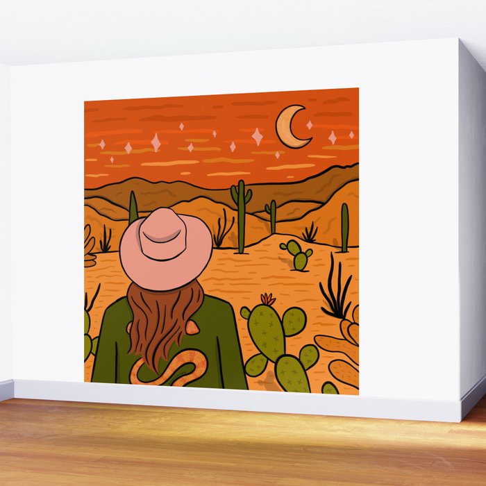 Desert Girl Wall Mural Gallery Image 2