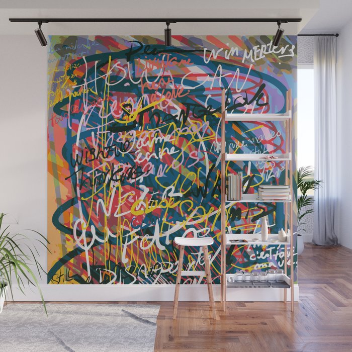 Graffiti Pop Art Writings Music by Emmanuel Signorino Wall Mural Gallery Image 1