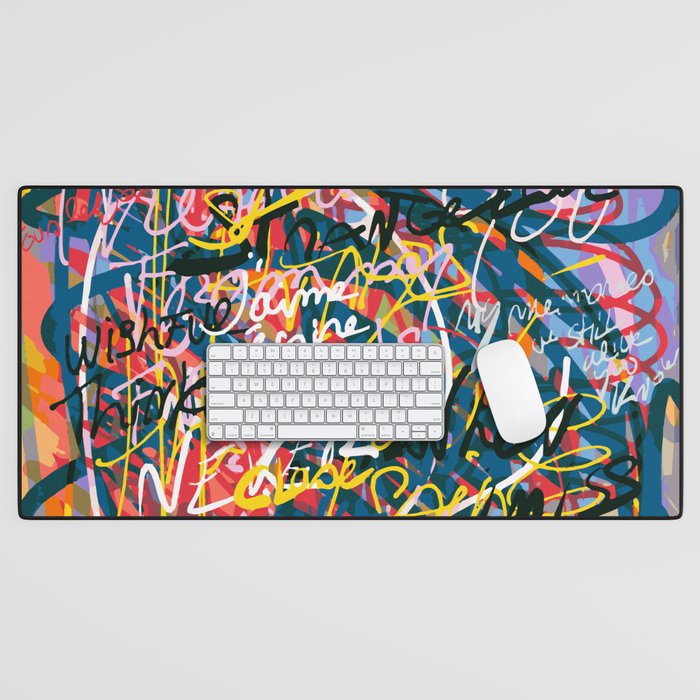 Graffiti Pop Art Writings Music by Emmanuel Signorino Desk Mat Gallery Image 1