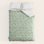 Dopamine Decor Leopard Print Blue And Green Comforter Gallery Image 6