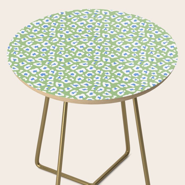 Dopamine Decor Leopard Print Blue And Green Side Table Gallery Image 2