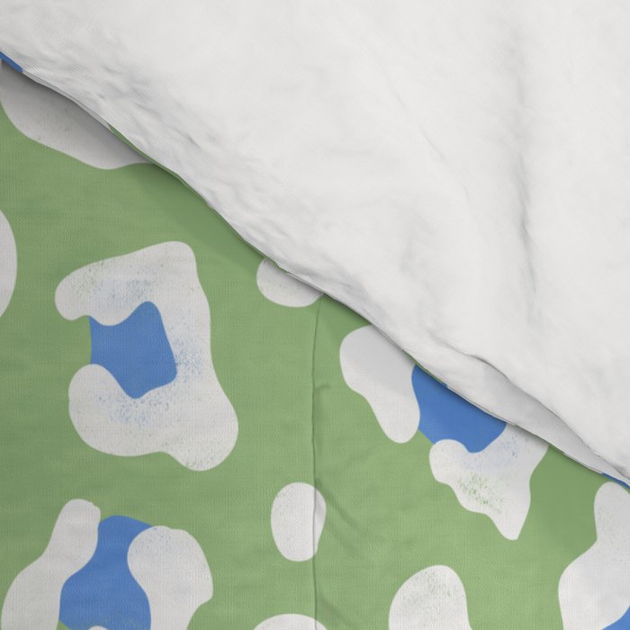 Dopamine Decor Leopard Print Blue And Green Comforter Gallery Image 4