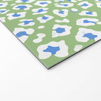 Dopamine Decor Leopard Print Blue And Green Welcome Mat Gallery Image 2
