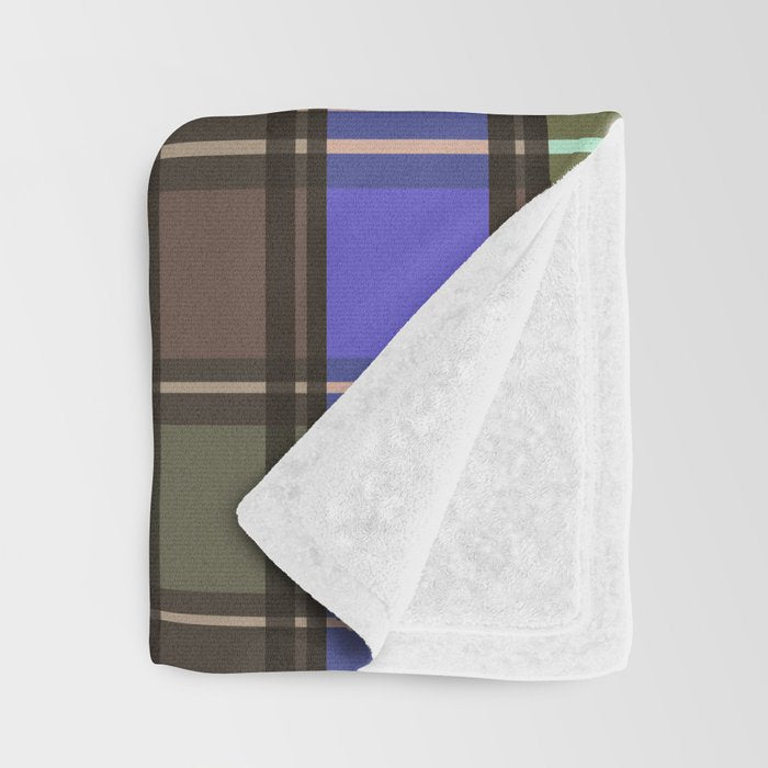 Fusion Colorful Toned Grids Throw Blanket Gallery Image 3