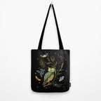 Moonlit Owl and Fluttering Moths Tote Bag Gallery Image 2