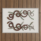 Albertus Seba Snakes  Double Spiral Vines  Outdoor Rug Gallery Image 1