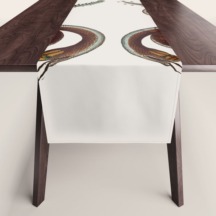 Albertus Seba Snakes  Double Spiral Vines  Table Runner Gallery Image 1