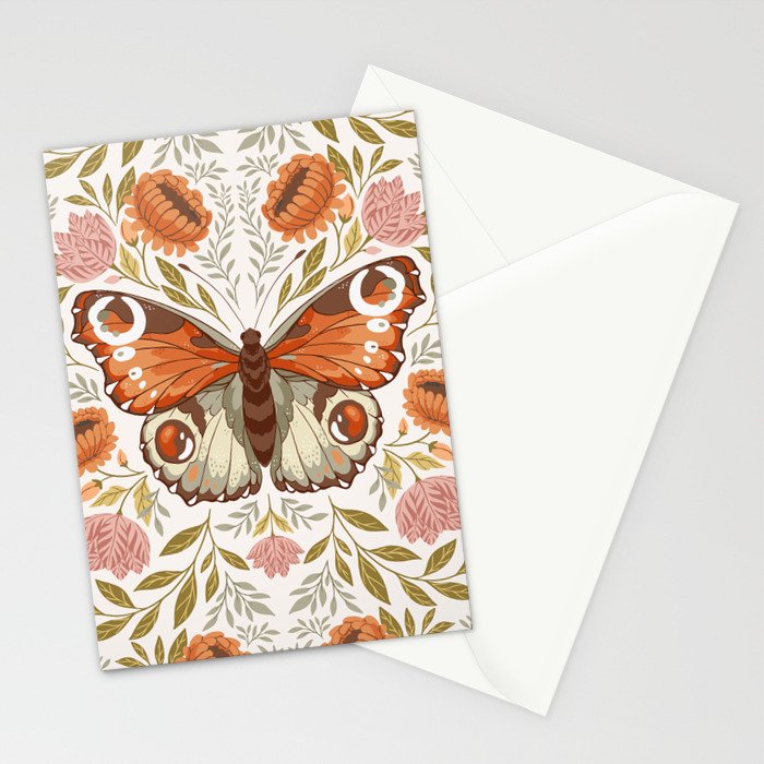 William Morris Inspired Butterfly Stationery Card Gallery Image 2