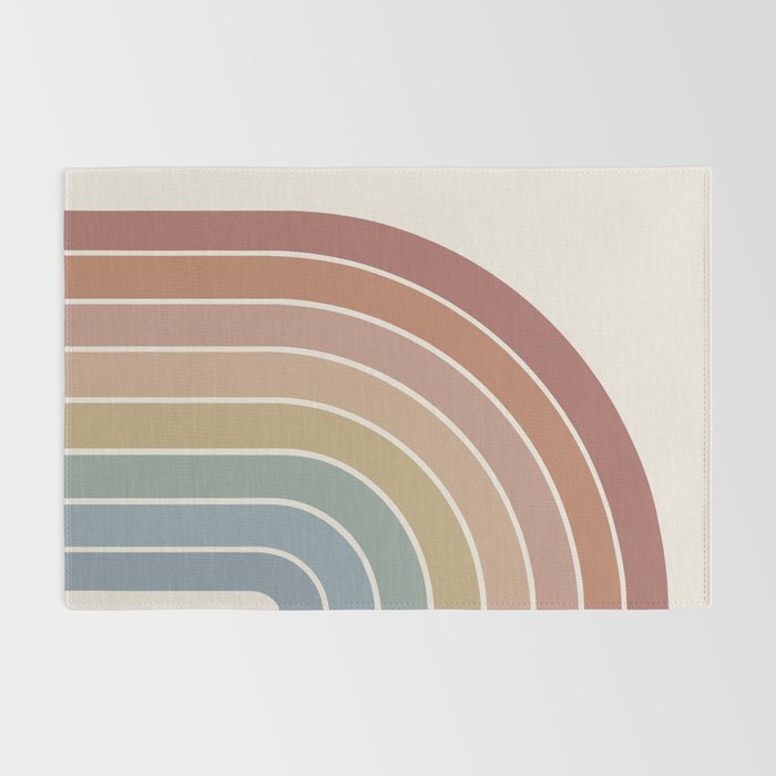 Gradient Arch XXIV Earthy Mid Century Modern Rainbow Rug Gallery Image 2
