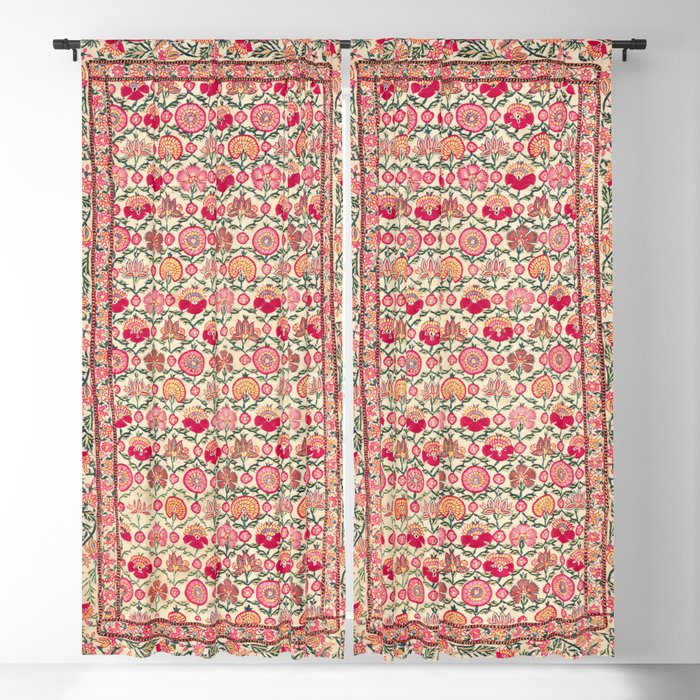 Vintage India Embroidered Textile, 17th Century Window Curtain Gallery Image 5