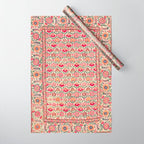Vintage India Embroidered Textile, 17th Century Wrapping Paper Gallery Image 1