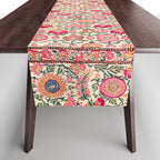 Vintage India Embroidered Textile, 17th Century Table Runner Gallery Image 1
