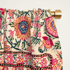 Vintage India Embroidered Textile, 17th Century Window Curtain Gallery Image 2