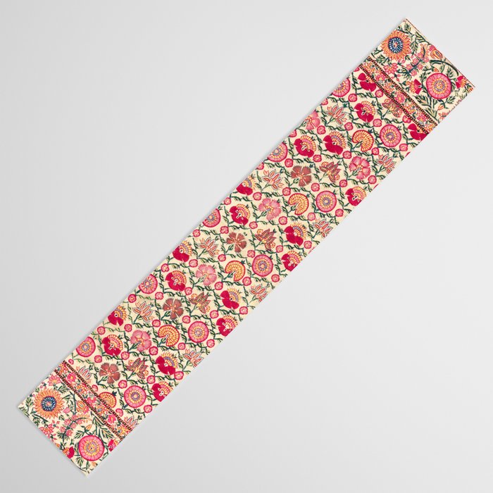 Vintage India Embroidered Textile, 17th Century Table Runner Gallery Image 3
