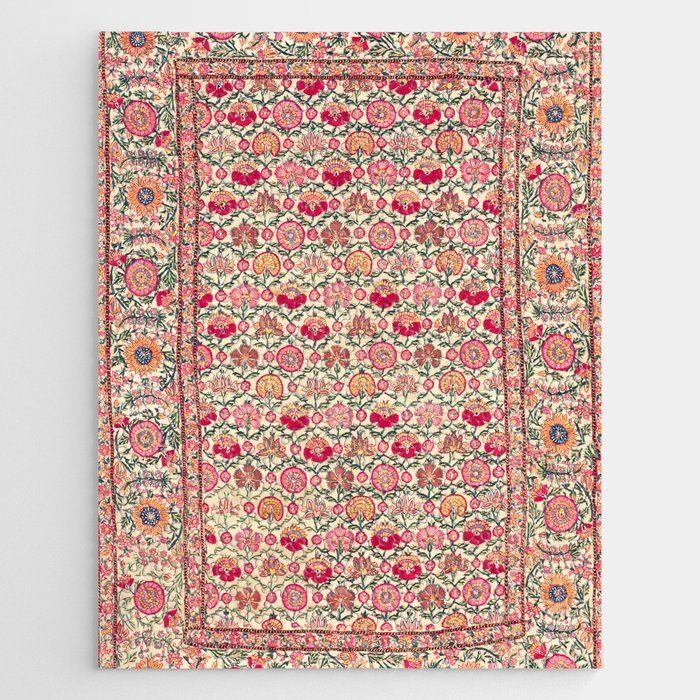 Vintage India Embroidered Textile, 17th Century Jigsaw Puzzle Gallery Image 1