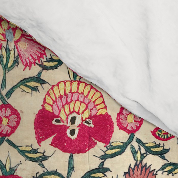 Vintage India Embroidered Textile, 17th Century Comforter Gallery Image 4