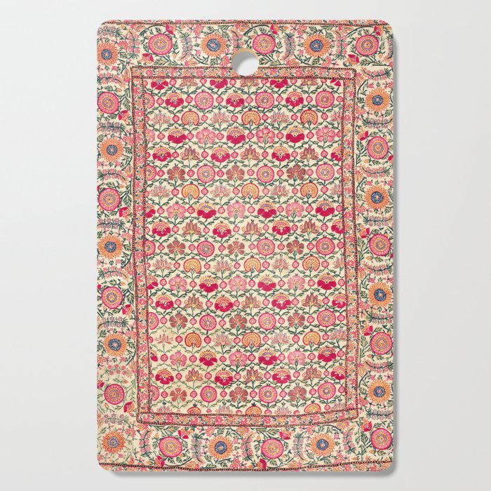 Vintage India Embroidered Textile, 17th Century Cutting Board Gallery Image 1
