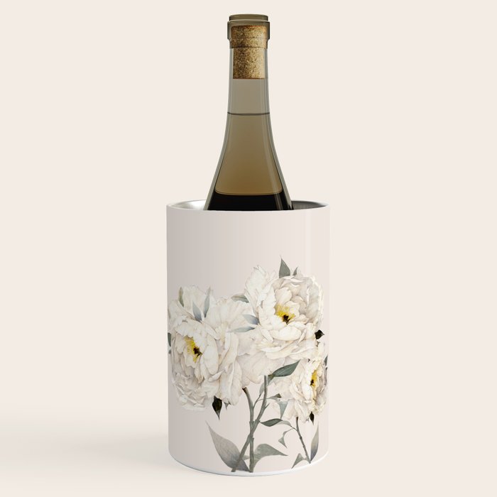 White Peonies Wine Chiller Gallery Image 1