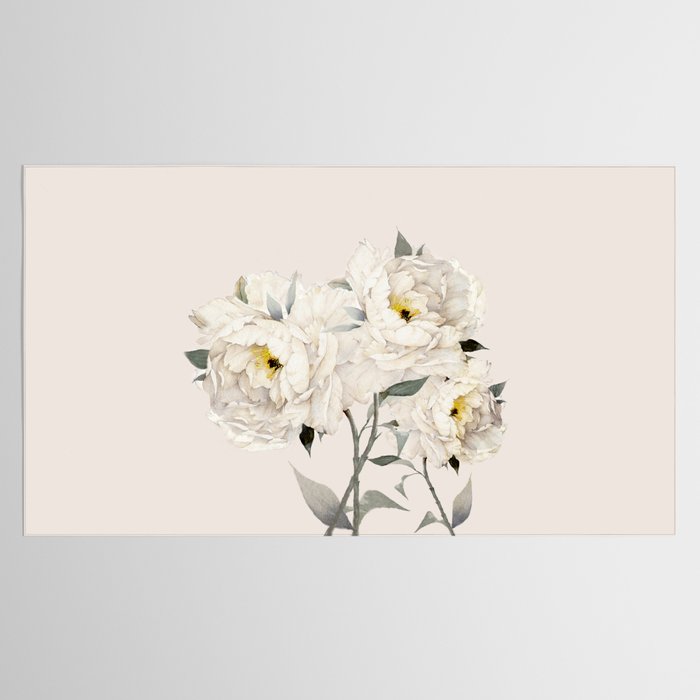 White Peonies Tablecloth Gallery Image 2