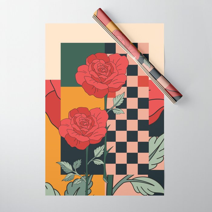 Red Roses 3 Wrapping Paper Gallery Image 1