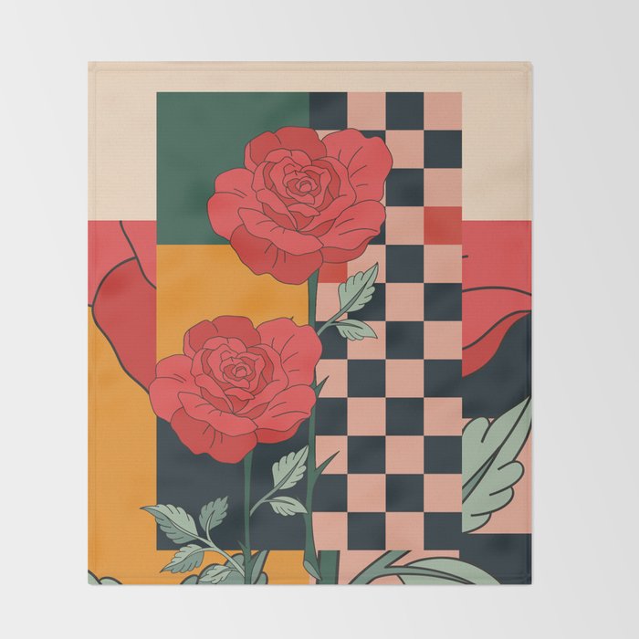 Red Roses 3 Throw Blanket Gallery Image 2