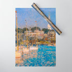 Newport Harbor, Newport, Rhode Island - Cat Boats by Frederick Childe Hassam Wrapping Paper Gallery Image 1