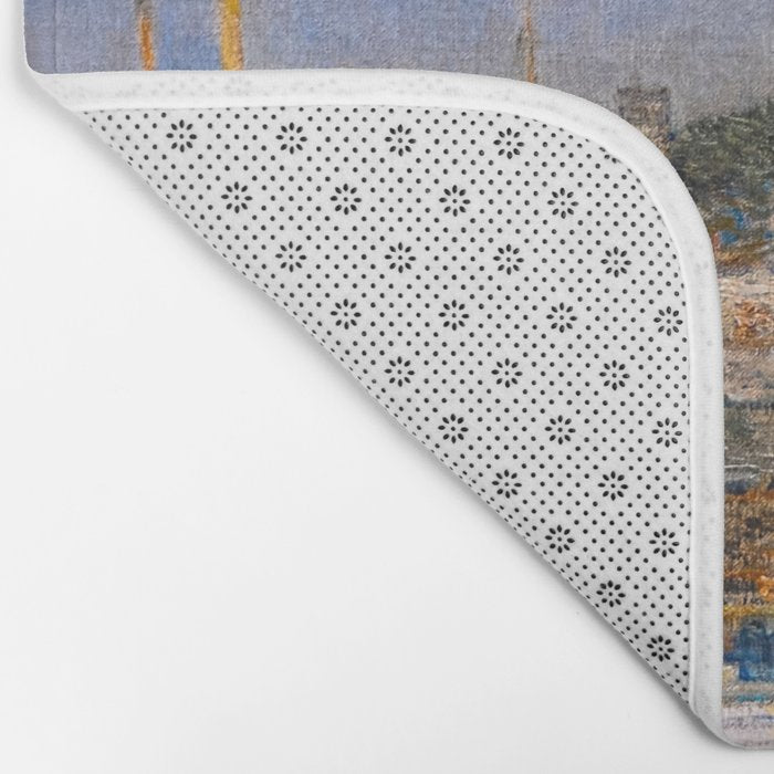 Newport Harbor, Newport, Rhode Island - Cat Boats by Frederick Childe Hassam Bath Mat Gallery Image 2