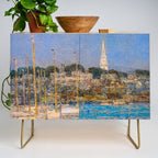 Newport Harbor, Newport, Rhode Island - Cat Boats by Frederick Childe Hassam Credenza Gallery Image 1