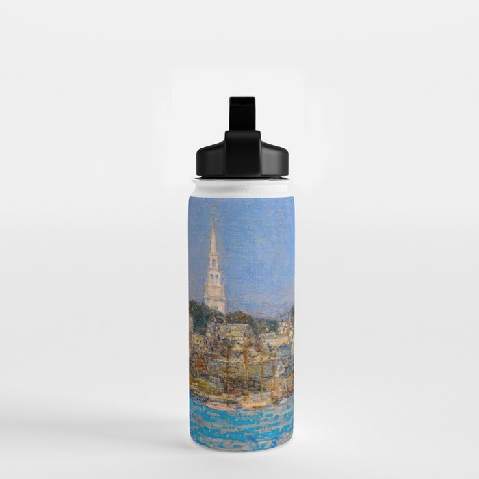 Newport Harbor, Newport, Rhode Island - Cat Boats by Frederick Childe Hassam Water Bottle Gallery Image 2