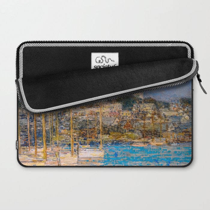 Newport Harbor, Newport, Rhode Island - Cat Boats by Frederick Childe Hassam Laptop Sleeve Gallery Image 2