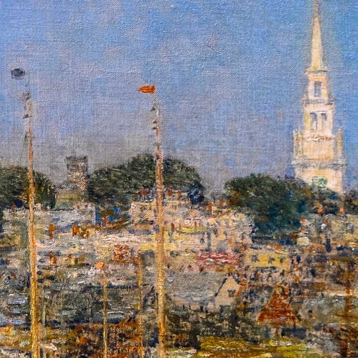Newport Harbor, Newport, Rhode Island - Cat Boats by Frederick Childe Hassam Coffee Mug Gallery Image 2