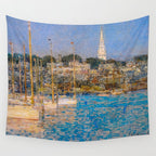 Newport Harbor, Newport, Rhode Island - Cat Boats by Frederick Childe Hassam Wall Tapestry Gallery Image 4