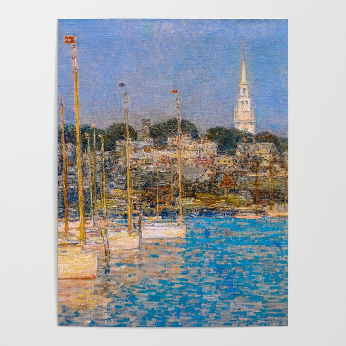 Newport Harbor, Newport, Rhode Island - Cat Boats by Frederick Childe Hassam Poster Gallery Image 4