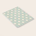 Atomic Age Retro 1950s Starburst Pattern in 50s Celadon Blue Green and Cream Notebook Gallery Image 3