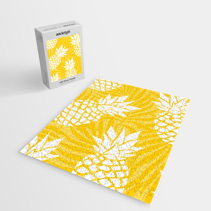 Bright Yellow, Summer, Pineapple Art Jigsaw Puzzle Gallery Image 2