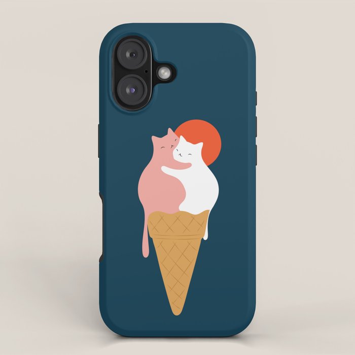 Cat Landscape 145: Strawberry & Vanilla iPhone Case Gallery Image 1