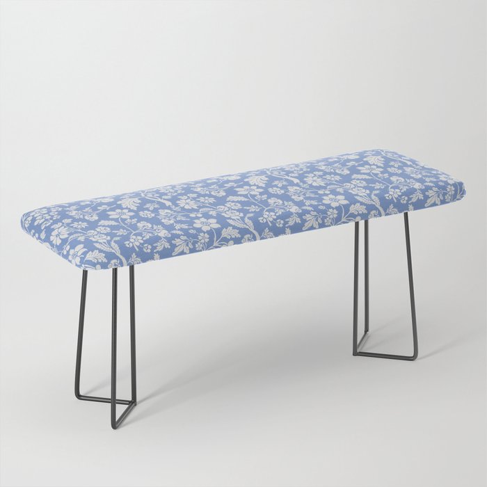 Vintage Style Chintz Florals On Blue Bench Gallery Image 1