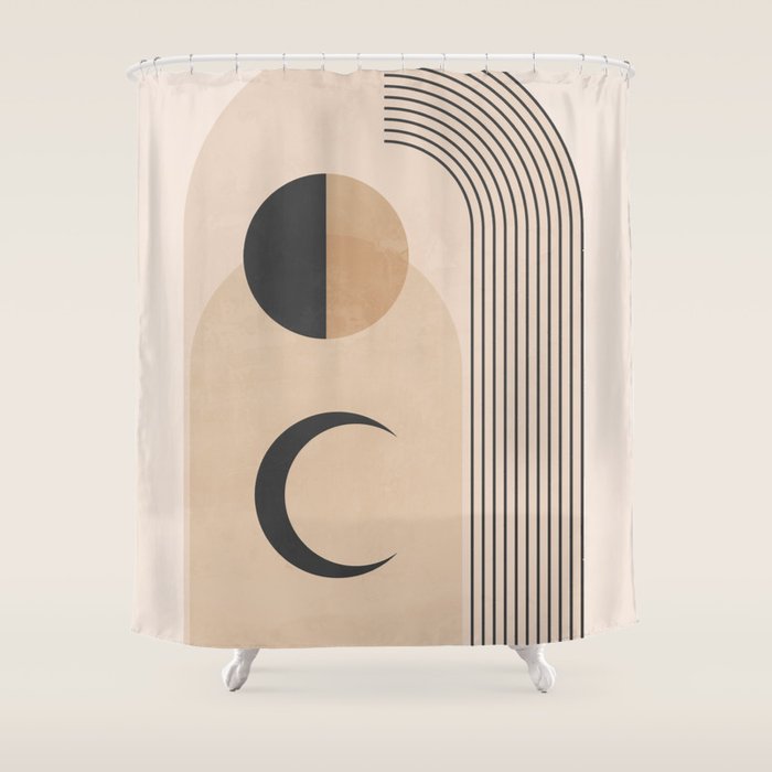 Minimal Geometric Shapes 120 Shower Curtain Gallery Image 1