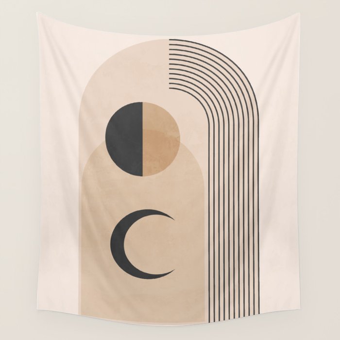 Minimal Geometric Shapes 120 Wall Tapestry Gallery Image 4