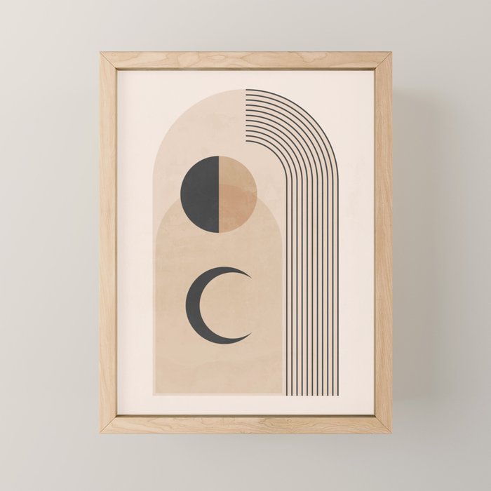 Minimal Geometric Shapes 120 Mini Art Print Gallery Image 1