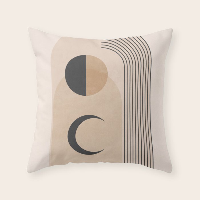 Minimal Geometric Shapes 120 Throw Pillow Gallery Image 1