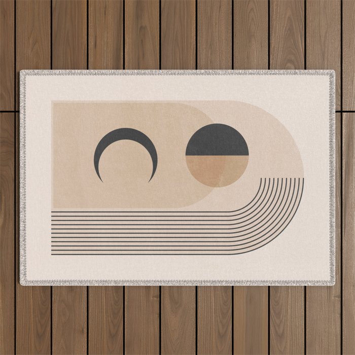 Minimal Geometric Shapes 120 Outdoor Rug Gallery Image 1