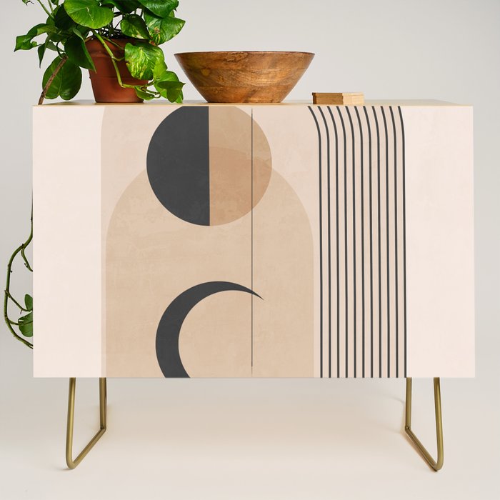 Minimal Geometric Shapes 120 Credenza Gallery Image 1