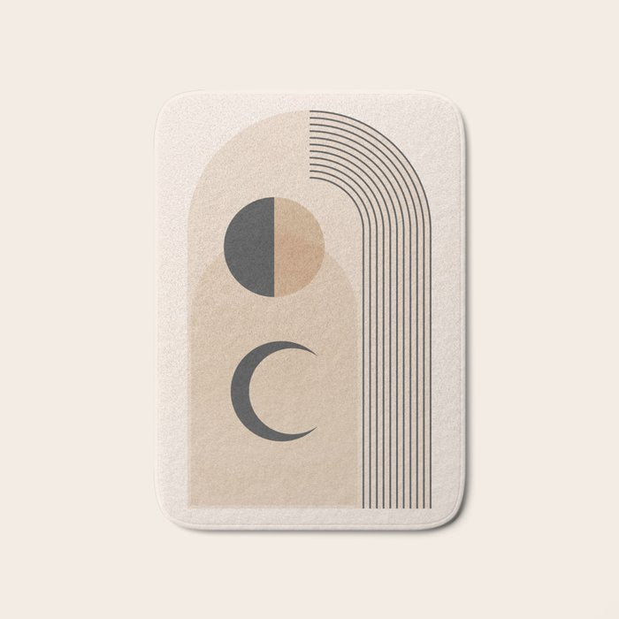 Minimal Geometric Shapes 120 Bath Mat Gallery Image 1