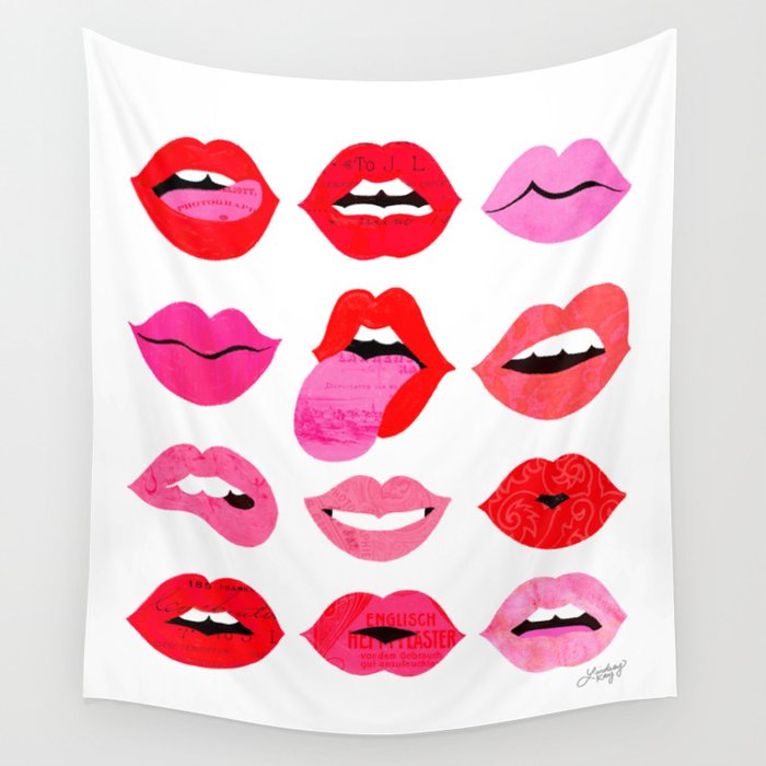 Lips of Love Wall Tapestry Gallery Image 4