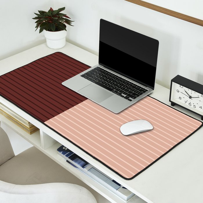 Color Block Lines XXXV Desk Mat Gallery Image 2