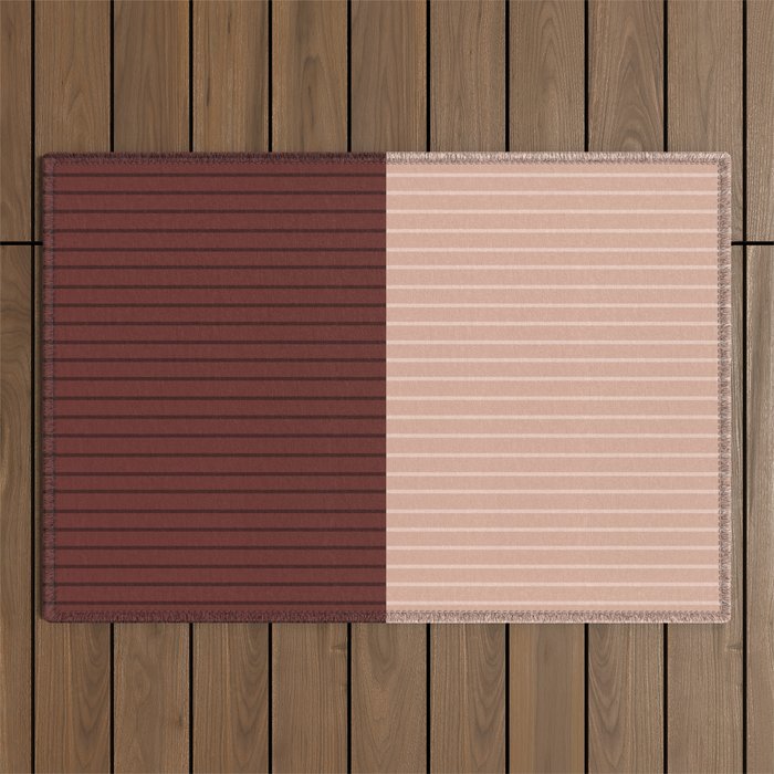 Color Block Lines XXXV Outdoor Rug Gallery Image 1