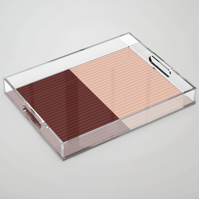 Color Block Lines XXXV Acrylic Tray Gallery Image 1