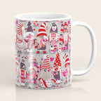 I gnome you more // grey background red and pink Valentine's Day gnomes and motifs Coffee Mug Gallery Image 1